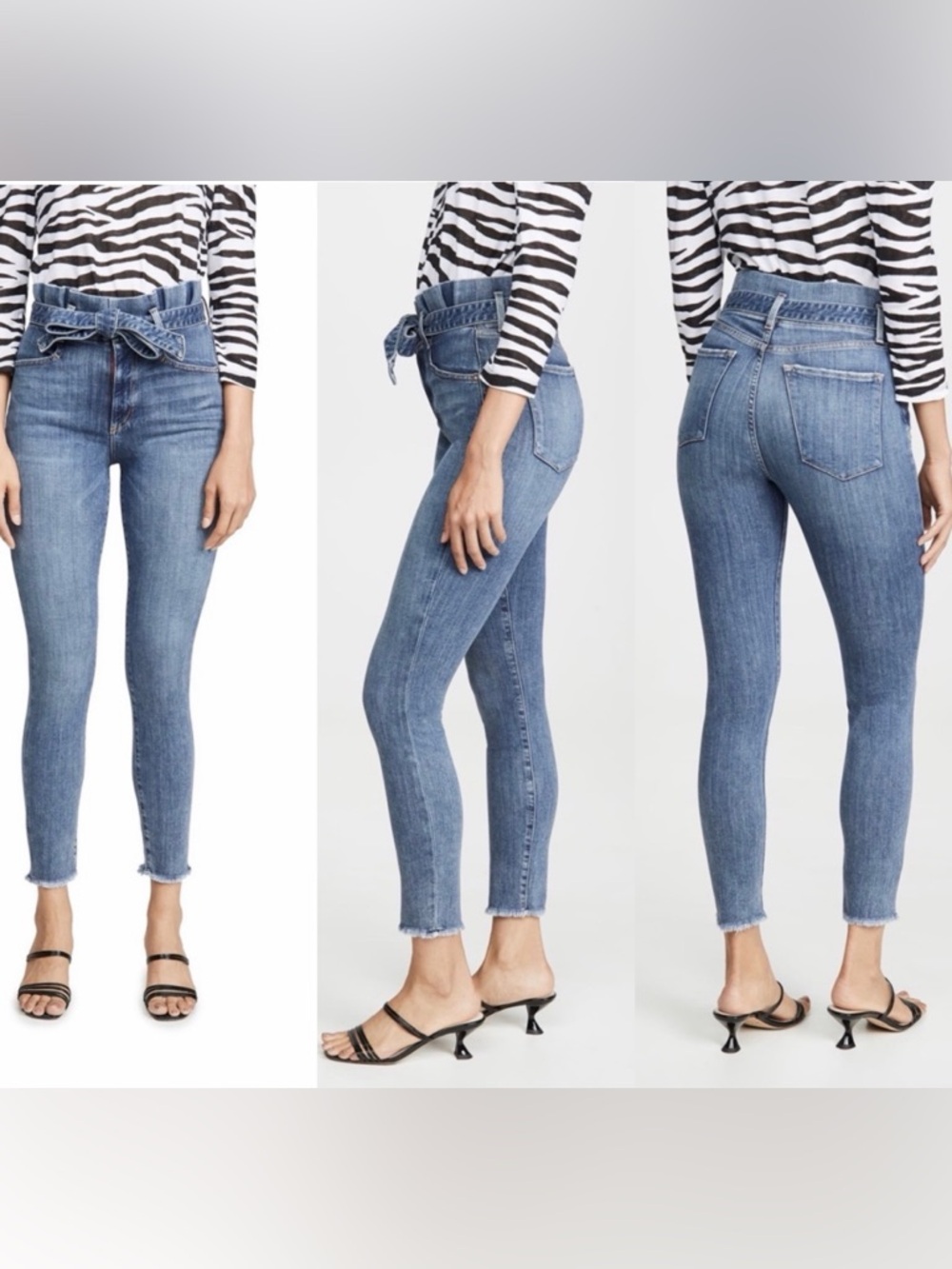 Alice + Olivia High-Rise Tie-Waist Skinny Jeans